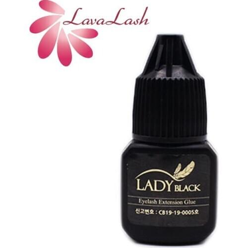 1 Bottle Black Lady Glue Eyelash Extensions For Sensitive Skin 5ml No Sealed Bag Low Irritation Fast Drying Strongest Korea