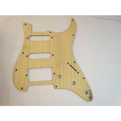 1PCS hand made unfinished solid Ailanthus woodGUITAR Pickguard SSH #3212