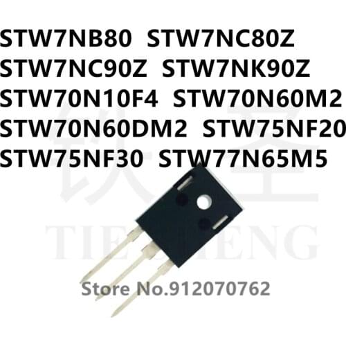 10PCS/LOT STW7NB80 STW7NC80Z STW7NC90Z STW7NK90Z STW70N10F4 STW70N60M2 STW70N60DM2 STW75NF20 STW75NF30 STW77N65M5 TO-247