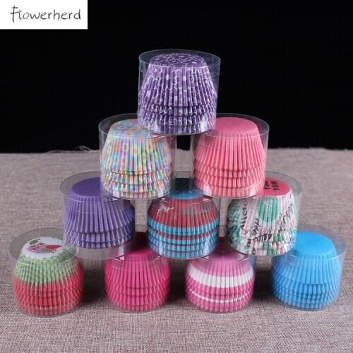100pcs Oil-proof Cake Paper Cups Sticky Rice Cake Paper Cup Baking Tools Kitchen Supplies Cupcake Holder Party Supplies