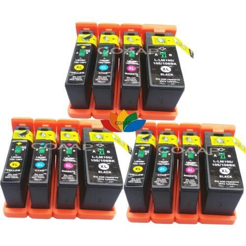 12 Compatible Ink Cartridge 100XL for Lexmark Pro205 Pro805 Pro802 Pro803 Pro705 Pro202 Pro206 Pro207 Printer