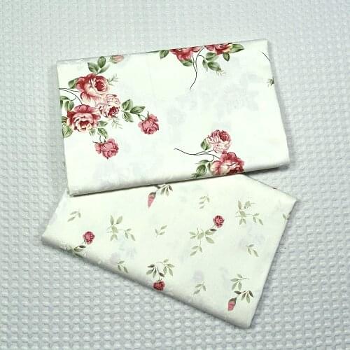 160x50cm Rose Fragrance Twill Cotton Printed Sewing Fabric Making Bedding Handmade Finish Photo Props Cloth