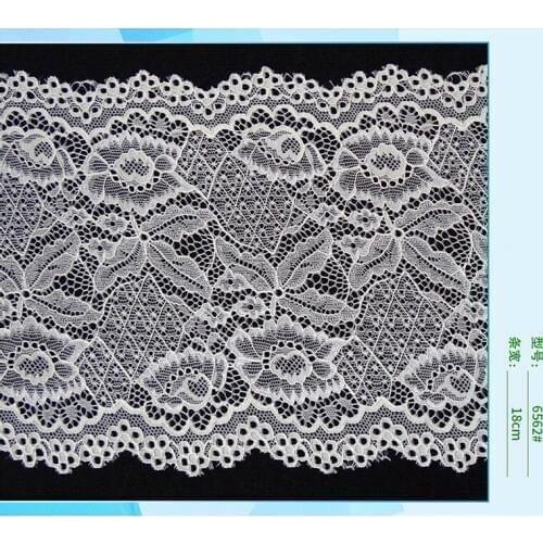 18cm high quality nylon spandex elastic lace trim,YX-6562