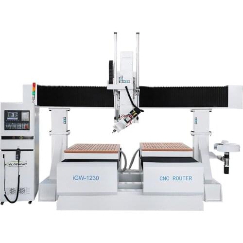 4 axis cnc router atc 4th axes 8 x 4 automatic tool change wood engraver machine with spindle swing