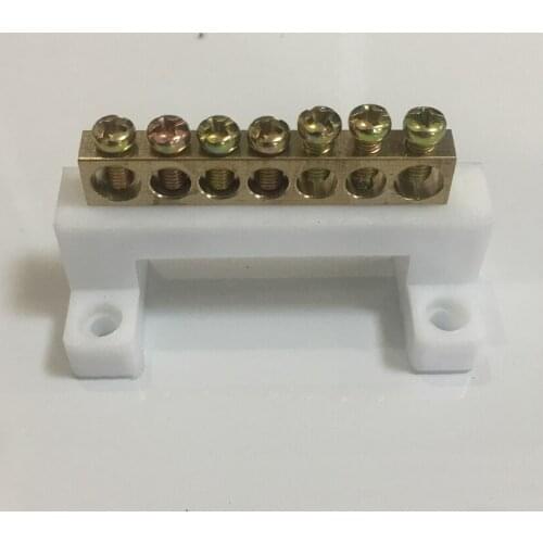 7*11mm 7x11mm 5P 7P 10P 5 7 10 Hole Positions Distribution N Neutral Wire Row Plastoc Brass Screw Connector Bar Terminal Block