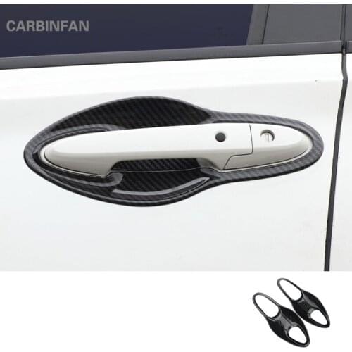 ABS Chrome carbon fiber Front Handle Door Bowl Cover Trim For Honda HR-V HRV Vezel 2016 2017 2018 Car Accessories StylingC1018
