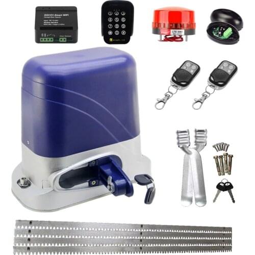 Automatic Electric Gate Opener for 1300KG Sliding Gate Door Garage Operator with 4m Steel Racks WIFI Remote Gear Motor Engine