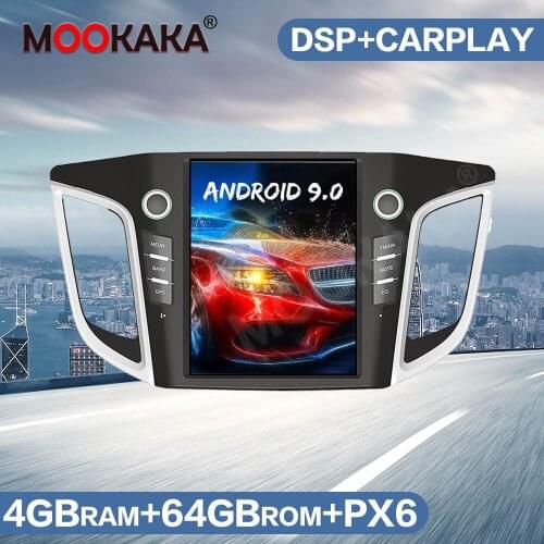 Tesla Style Android 9.0 4+64GB Car GPS Navigation For HYUNDAI IX25 CRETA 2014-2019 Auto Radio Stereo Head Unit Multimedia Player