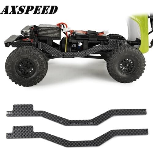 AXSPEED SCX24 Carbon Fiber Chassis Frame Rails Girder Side LIFT for 1/24 Axial SCX24 90081 RC Crawler Car Upgrade Parts