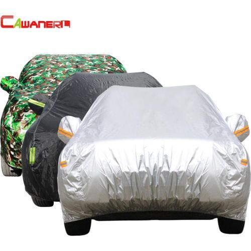 Cawanerl Car Cover Sunshade Auto Sedan Hatchback Outdoor Sun Rain Snow Scratch Resistant Cover Anti UV Dustproof
