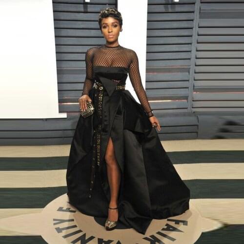 Black Long Skirt Floor Length Satin Skirt Front Split mujer faldas Satin Skirts Womens Custom Made Saia Longa faldas