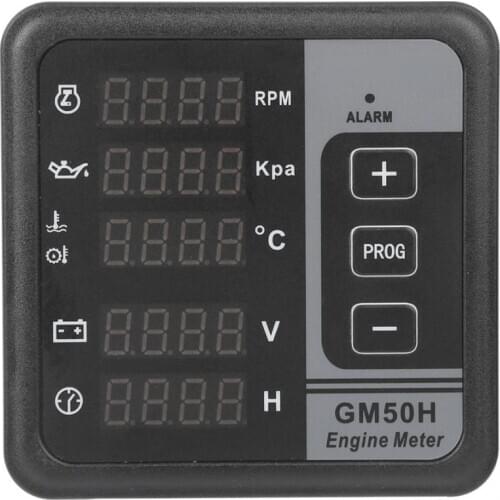 Engine Digital Display Multi-function Table Speed Oil Temperature And Pressure Water Temperature Battery Voltage Cumulative Time