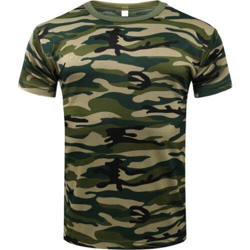 Breathable Quick Dry Tights Camouflage T-Shirt Army Tactical Mens Compression T-Shirt Fitness Bodybulding Running cycling