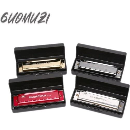 Hot Sale 10/16 Holes Harmonica Mouth Organ Puzzle Musical Instrument Beginner Teaching Playing Gift Copper Core Resin Harmonica