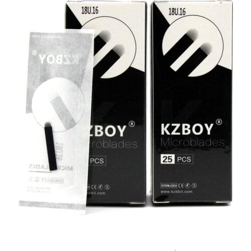 50PCS/Lot Sterile Nano 0.16mm 18U Microblading Blades with Individually Packaging for Manual Pen Microblading Needle