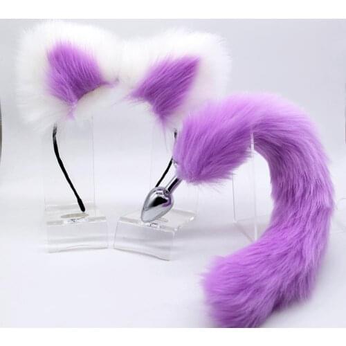 Sexy Fox Metal Butt Plug Tail Set With Hairpin Kit 4 Colors Anal Butplug Tail Prostate Massager Butt Plug For Couple Cosplay
