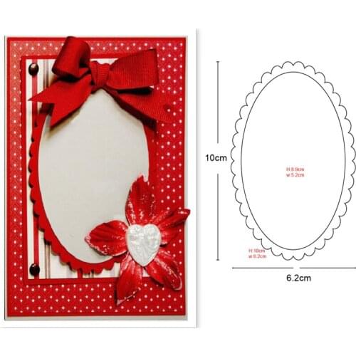 Metal cutting dies oval wave hollow frame cut die mold decoration Scrapbook paper craft knife mould blade punch stencils dies