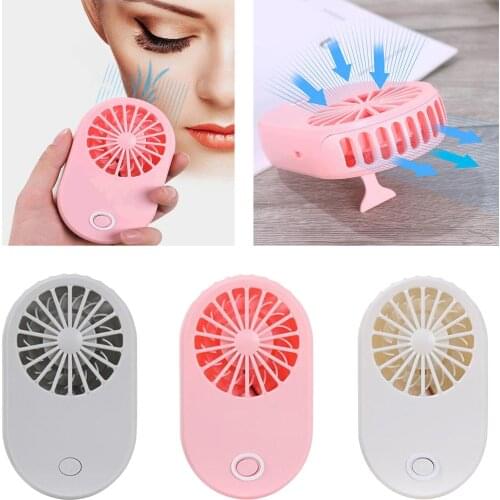 Mini Electric USB Handheld Dryer Fan Cooling Fans Personal Accessories for Eyelash Extension Girls Kids Outdoor Home Use Desk