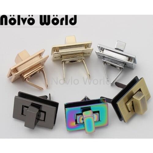 Nolvo World 2-10 pieces 7 colors 27*17mm turn lock turn twist lock decorative handbag turn locks