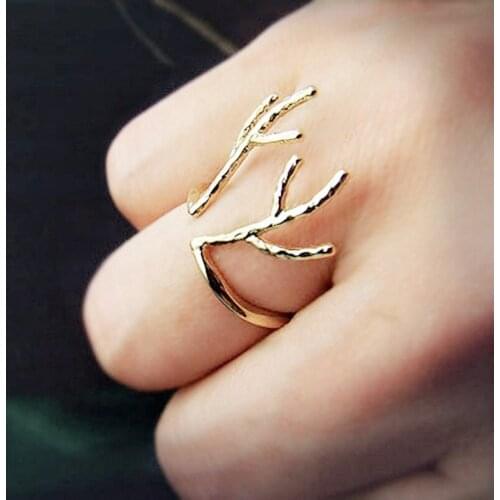 Long antler rings designed for women