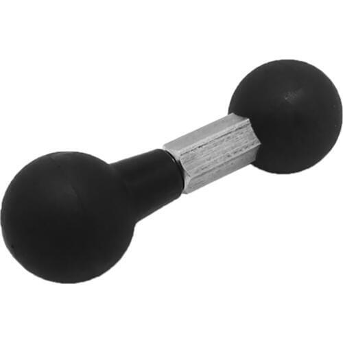 Motorcycle Double 1" 25mm Rubber Ball for 8mm-10mm Rearview Mirror Hole