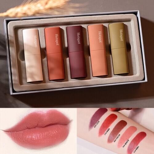 Mousse Velvet Fog Surface Waterproof Non Stick Cup Easy To Wear Lipstick Set