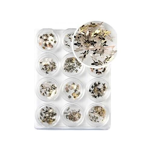 Decoration nails Gold Shape Brands Set