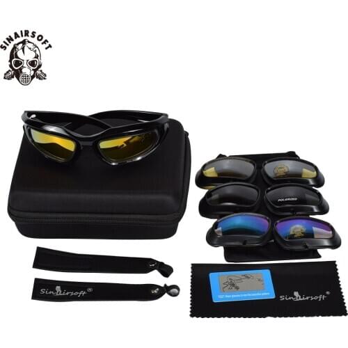 SINAIRSOFT C5 Polarized Goggles Outdoor UV400 Protection Hunting Military Fishing Eyewear Airsoft War Game Glasses
