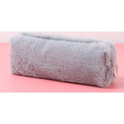 Cute Plush Pencil Pouch Pen Bag Pencil Case For Girl Student Kid Adult School Supply Stationery Pencil Case Rounded Pencil Cases
