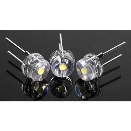 1000PCS 8mm straw hat LED lamp bead are white light 0.5W F8MM power 0.5W hat light-emitting diode red/white/yellow/green