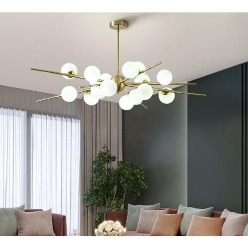 Modern LED Pendant Lights Glass Hanging Lamp Living Room Home Deocration Chandelier Dining Room Lights Fixture Ceiling Luminaire