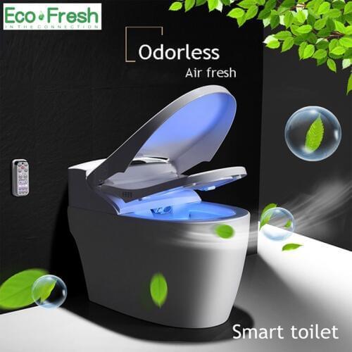 EcoFresh wc Smart toilet integrated automatic instant water intelligent toilet cover wash dry massage remote control