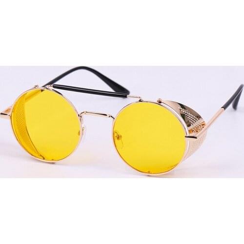 Unisex Driver Imitation Sunglasses Adult Metal Round Sunglass Cool Luxury Brand Ladies Sun Glasses Goggles Shape Fashion Eyewear