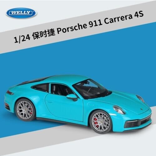 Welly Diecast 1:24 Car Porsche 911 Carrera 4S Simulator Metal Model Car Alloy Toy Car Sports Car For Children Gift Collection