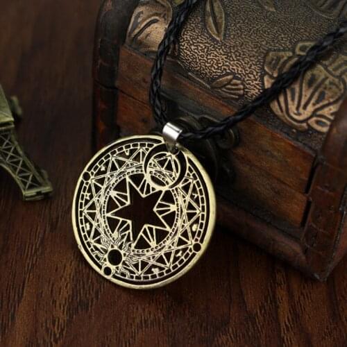 Japan Anime Sakura-Cards Captor Necklace Collares Cardcaptor Sakuras Magic Circle Necklace Colar Masculino Anime Jewelry