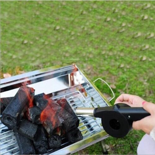 1PC Outdoor Cooking BBQ Fan Air Blower For Barbecue Fire Bellows Hand Crank Tool Picnic Camping BBQ Barbecue Tool LB 523
