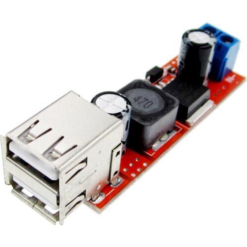 10pcs/lot 5V Double USB Output Converter DC 6V-40V To 5V 3A Step Down Buck KIS3R33S Module