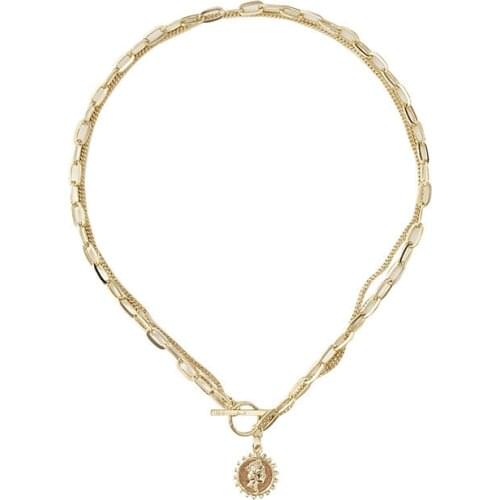 10 pcs/lot fashion jewelry accessories thick chain metal portrait necklace