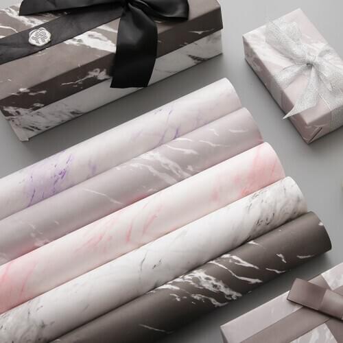 10pcs/lot Marble Style Flower Wrapping Paper DIY Gift Wrapping Paper Korean Bouquet Florist Wrapping Paper 60*60cm