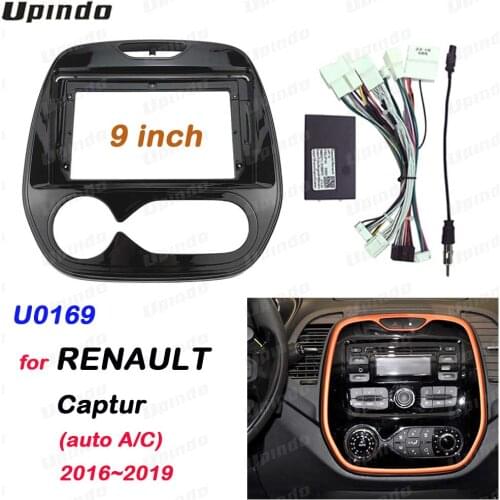2 Din 9 Inch Car Radio Installation DVD GPS Mp5 Plastic Fascia Panel Frame for RENAULT Captur AC 2016-2019 Dash Mount Kit