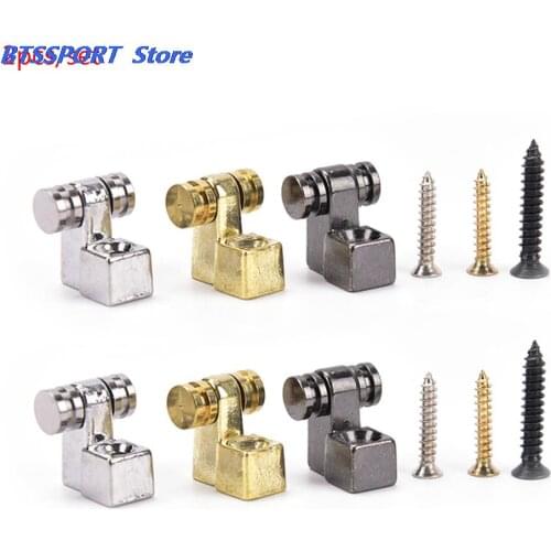 2Pcs/Set Roller String Retainers Mounting Tree Guide for Electric Guitar Silver