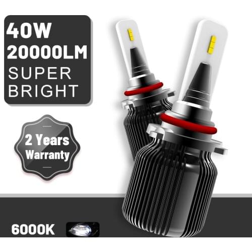 Carlitek 881 LED Headlamp 20000LM High Bright 880 H7 H4 9007 HB5 H27 H11 H8 H9 9005 9006 HB3 HB4 Fanless CSP Chips LED Auto Bulb