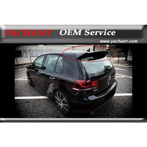 Car-Styling Carbon Fiber Rear Roof Spoiler Fit For 2009-2012 GOLF MK 6 GT OSR Style Rear Roof Spoiler Wing