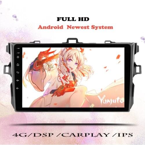 9 Inch 2Din android 10.0 Car Radio Multimedia Player For Toyota Corolla E140/150 2007 2008 2009 2010 2011 2012 2013 Head Unit