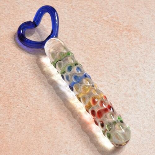 Heart-shaped Big Glass Dildo Crystal Large Penis Adult Sex Toys For Woman Butt Anal Plug Erotic Toys Prostata Massage Shop