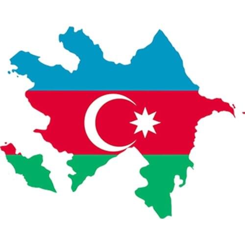 Fuzhen Boutique Decals Exterior Accessories Hot Car Decals Car Styling Azerbaijan Map Flag Car Sticker Silhouette Bumper Door