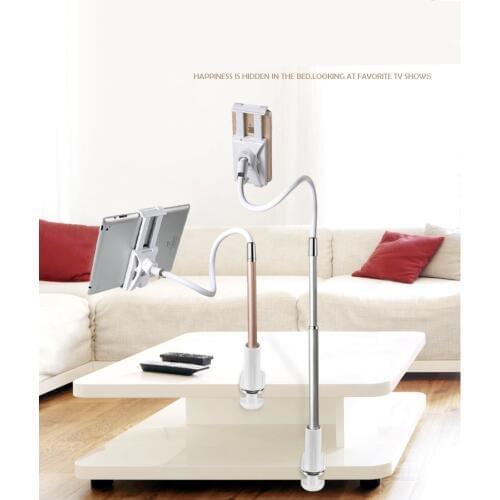 Tinhofire 360 Rotating Flexible Retractable Metal Long Arm Tablet PC Holder Stand Lazy Bracket for 4-10.6inch Phone Ipad Tablet