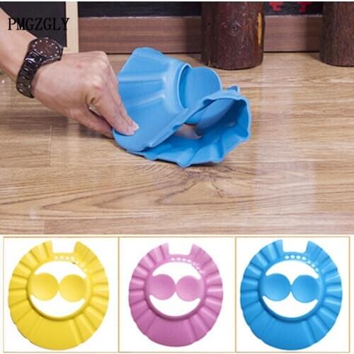 Baby Soft Shampoo Cap adjustable Waterproof hats eye Ear Protection Shield Shampoo Cap kids bathing infant Shower Products Bath
