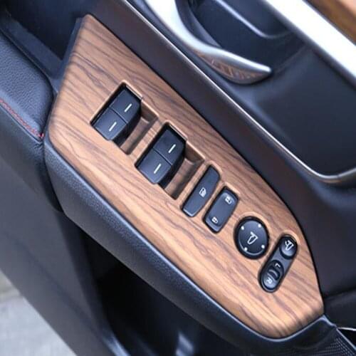 For Honda CRV CR-V 2017-2019 2020 2021 Accessories Inner door armrest Car Window Switch Adjust Panel Cover Trim car sticker