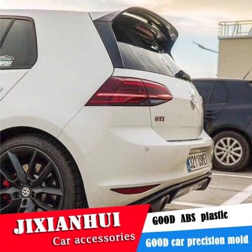 For Golf 7.5 GTD MK7 Spoiler 2014-2018 Volks wagen GOLF 7 SAK Spoiler ABS plastic Material Car Rear Wing Color Rear Spoiler